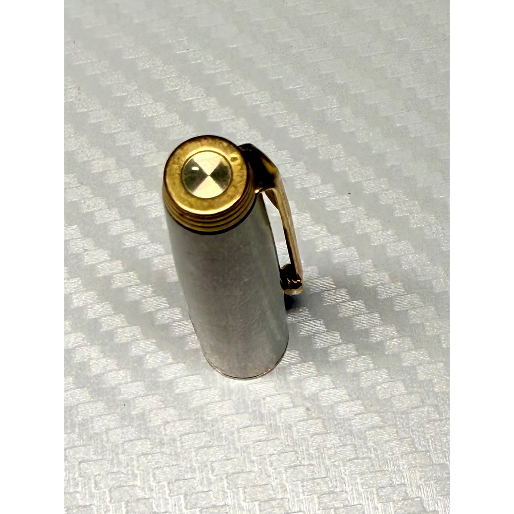 Parker 75 Pen Cap Vintage Brushed Stainless Gold Trim Arrow Clip PE-8957-1 - Picture 5 of 9